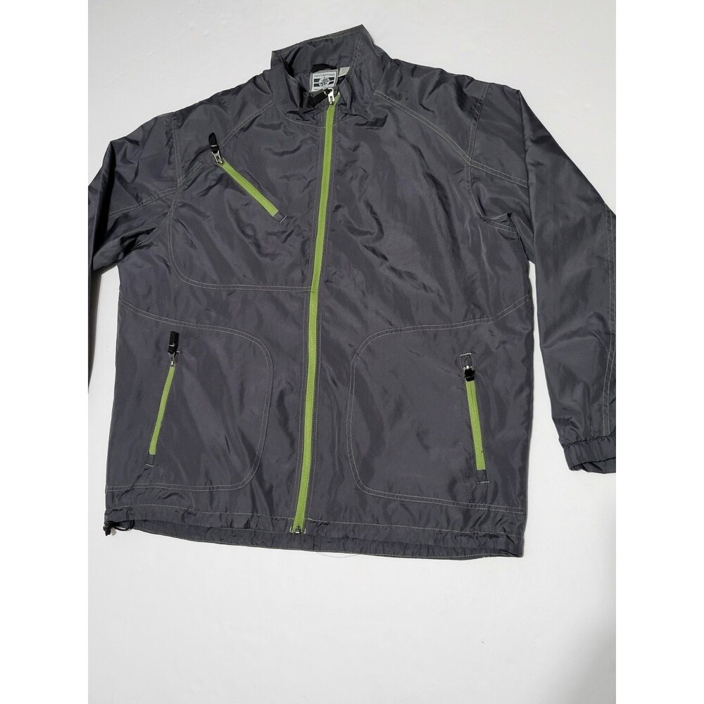(#C) Destinations  Full Zip Long Sleeve Windbreaker Size Men's XL  Gray